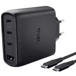 Trust Maxo Cargador de Pared GaN 65W 3xUSB-C + 1xUSB-A Negro